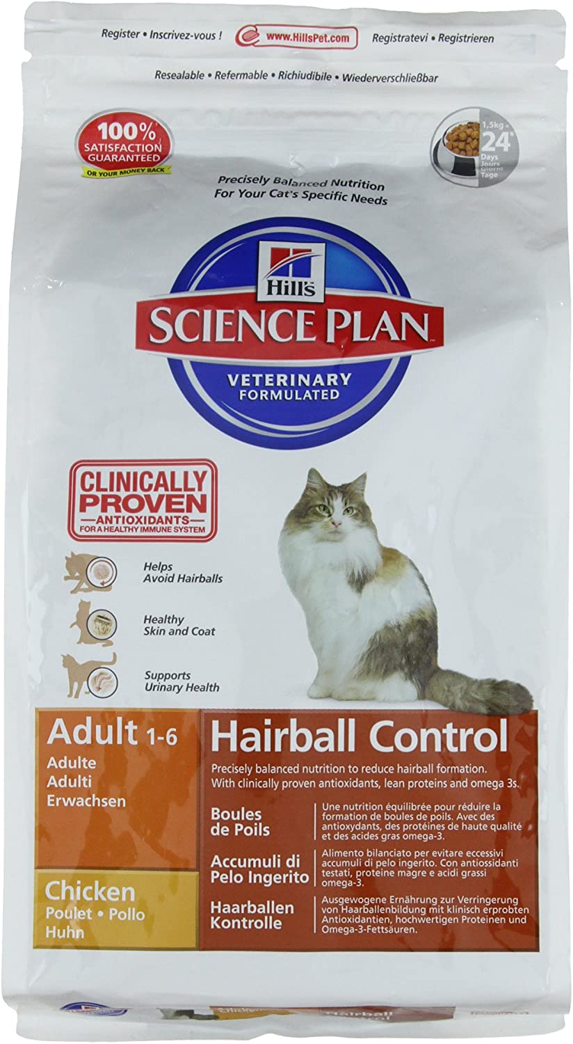  Hill's Feline Adult Hairball Comida para Gatos - 1500 gr 