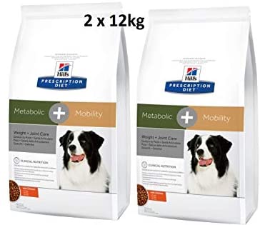  Hills Prescription Diet Metabolic & Mobility - Comida para perros con pollo (2 x 12 kg) 