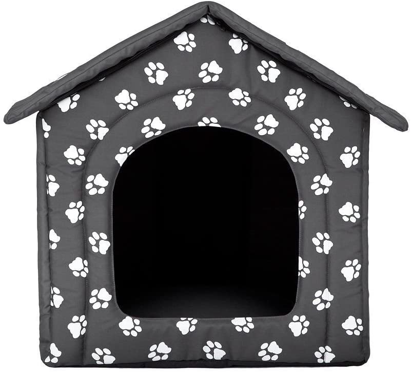  Hobbydog R3 BUDSWL4 Doghouse R3 1.10000000000000000001 - Doghouse (52 x 46 cm, M, con Puntas), Color Gris 