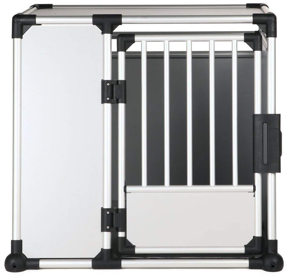  Jaula Doble de Transporte, Aluminio, 95×69×88 cm 