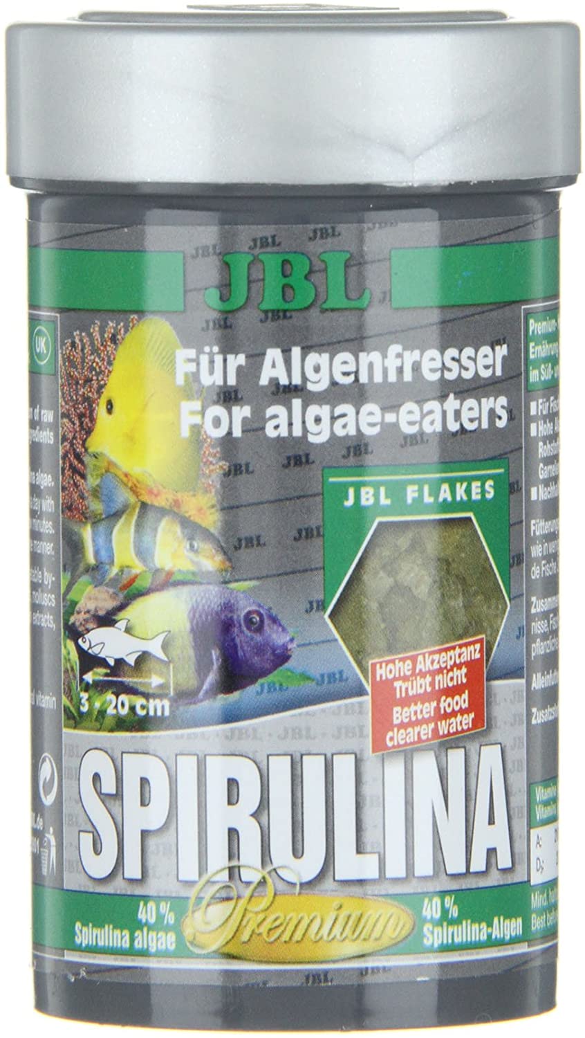  JBL Premium Solos Forro para algenfressende Acuarios Peces, Copos, spiru Lina 