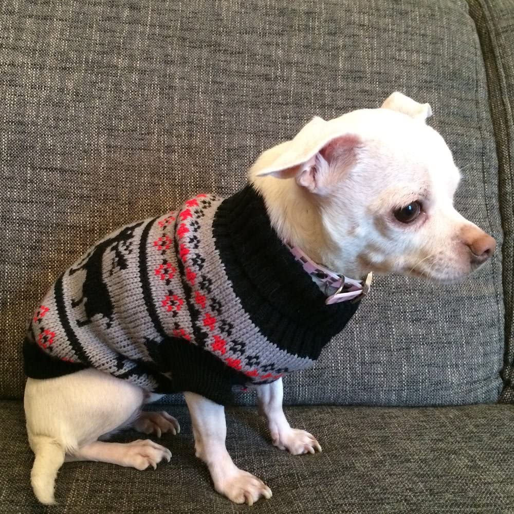  Jersey de invierno para chihuahuas y perros pequeños, ropa de perro de alta calidad, adorable diseño noruego 