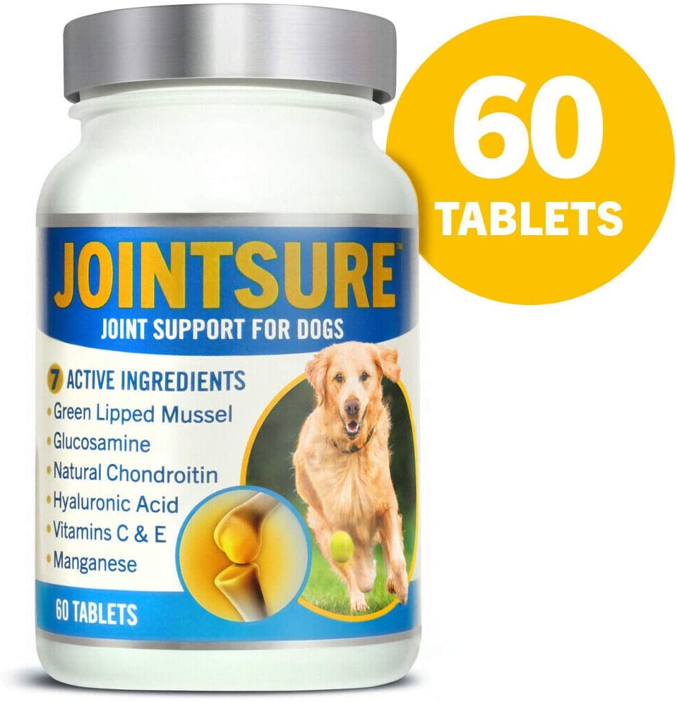  JOINTSURE condroprotector Perros| 60 Comprimidos | con mejillón de Labio Verde, glucosamina y condroitina Natural. | Este antiinflamatorio para Perros. 