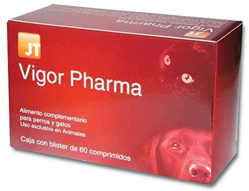  JTPharma Vigor Pharma - Alimento Complementario para Mascotas, 60 Comprimidos 