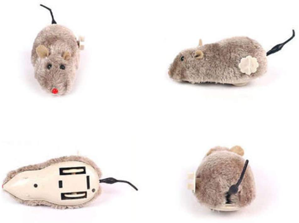  Juguete para mascotas Yangdian, 4 piezas/lote, mecanismo de bobinado inalámbrico, ratón, gato, juguete para gato, perro, mascota, juguete de felpa rata mecánica, ratas de movimiento 