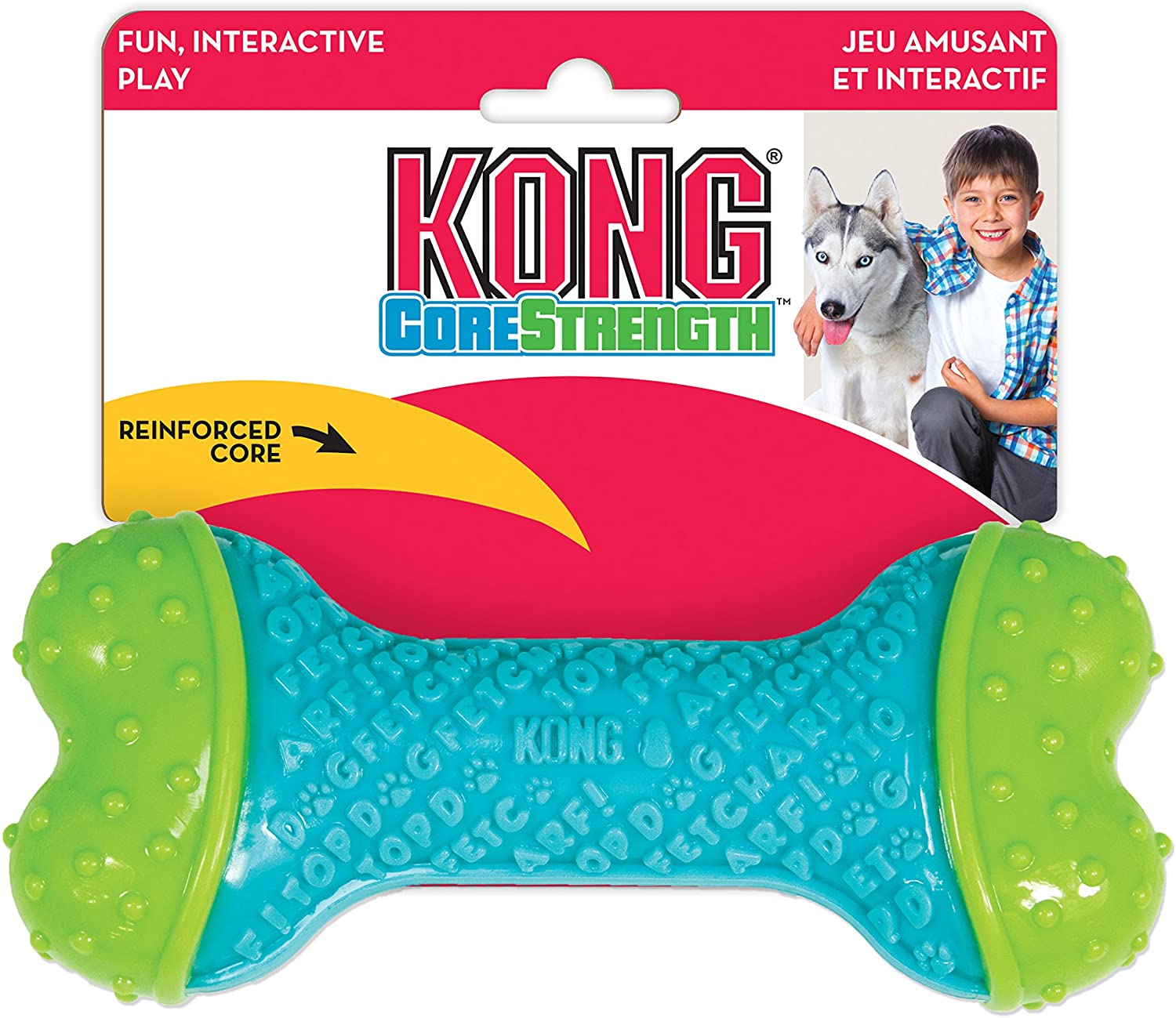  KONG - Hueso CoreStrength™- Juguete Resistente para Morder - Perros Pequeños y Medianos 