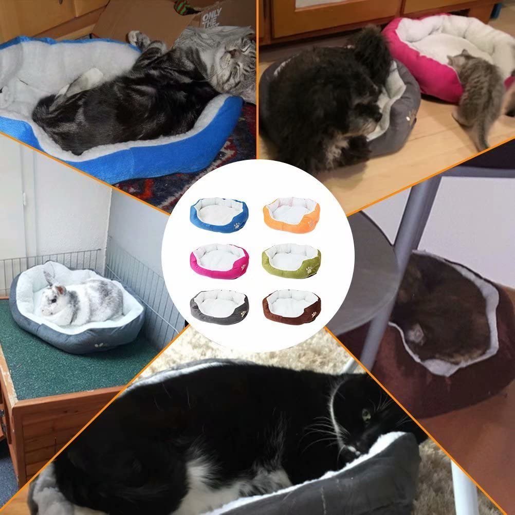  LAAT Cama para Mascotas Cama de Perro Cama de Dormir para Gatos Cama de Perro de Forma Redonda - Gris 