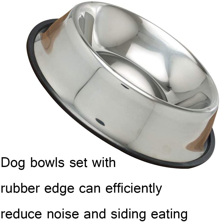  Laat - Comedero para mascotas de acero inoxidable, ideal para perros o gatos 