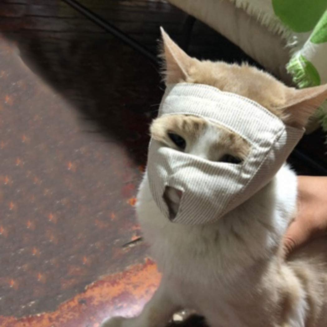  Legendog Bozal De Gato Anti Morder Anti Meow Ojos Abiertos Bozal De Mascota Suministros para Gatos 