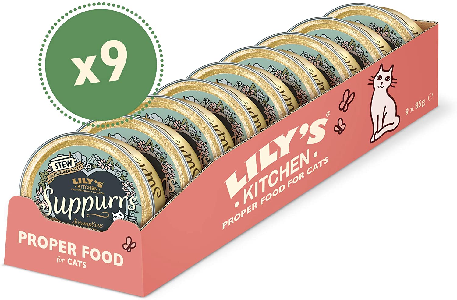  Lily's Kitchen Suppurrs - Pollo con salmón Mojado para Gato 