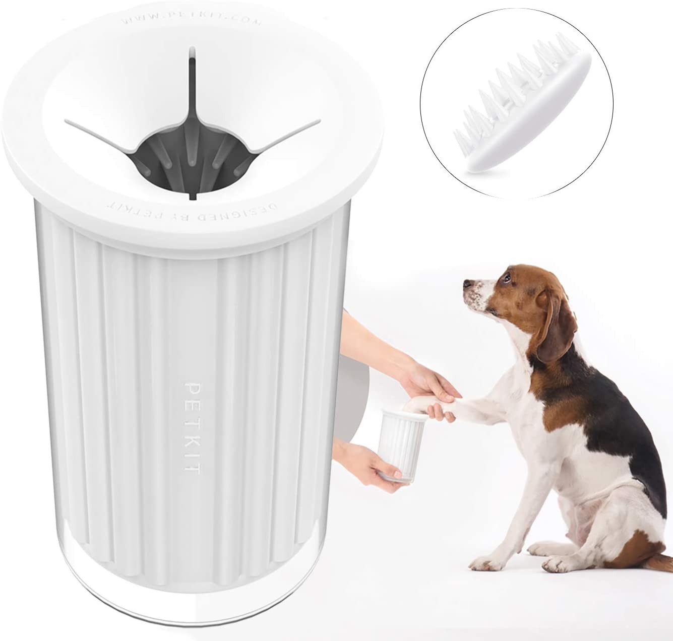  Limpiador de huellas PETKIT para perros, portátil, este increíble limpiador de patas para perros limpia suavemente y con cuidado las patas de tu perro 