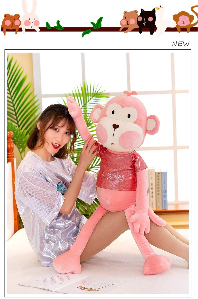  LOPMJUHNGUN Juguete De Peluche De Dibujos Animados Cute Dressing Monkey Doll Enviando Regalo De Novia Lazy Man Essential Pillow 100Cm C 