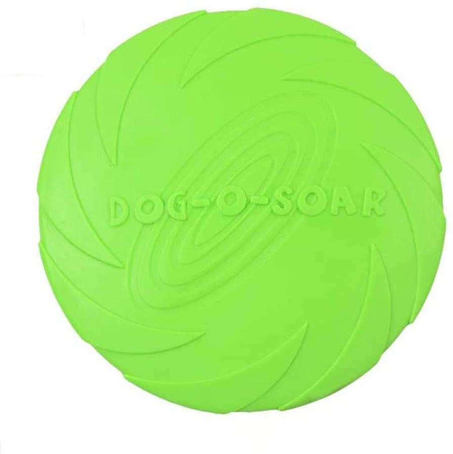  Markc Frisbee perro verde grande del flotador Perro del disco de vuelo indestructible de goma for perros juguetes no tóxicos discos voladores Perro del disco de vuelo del juguete de la tierra y el agu 
