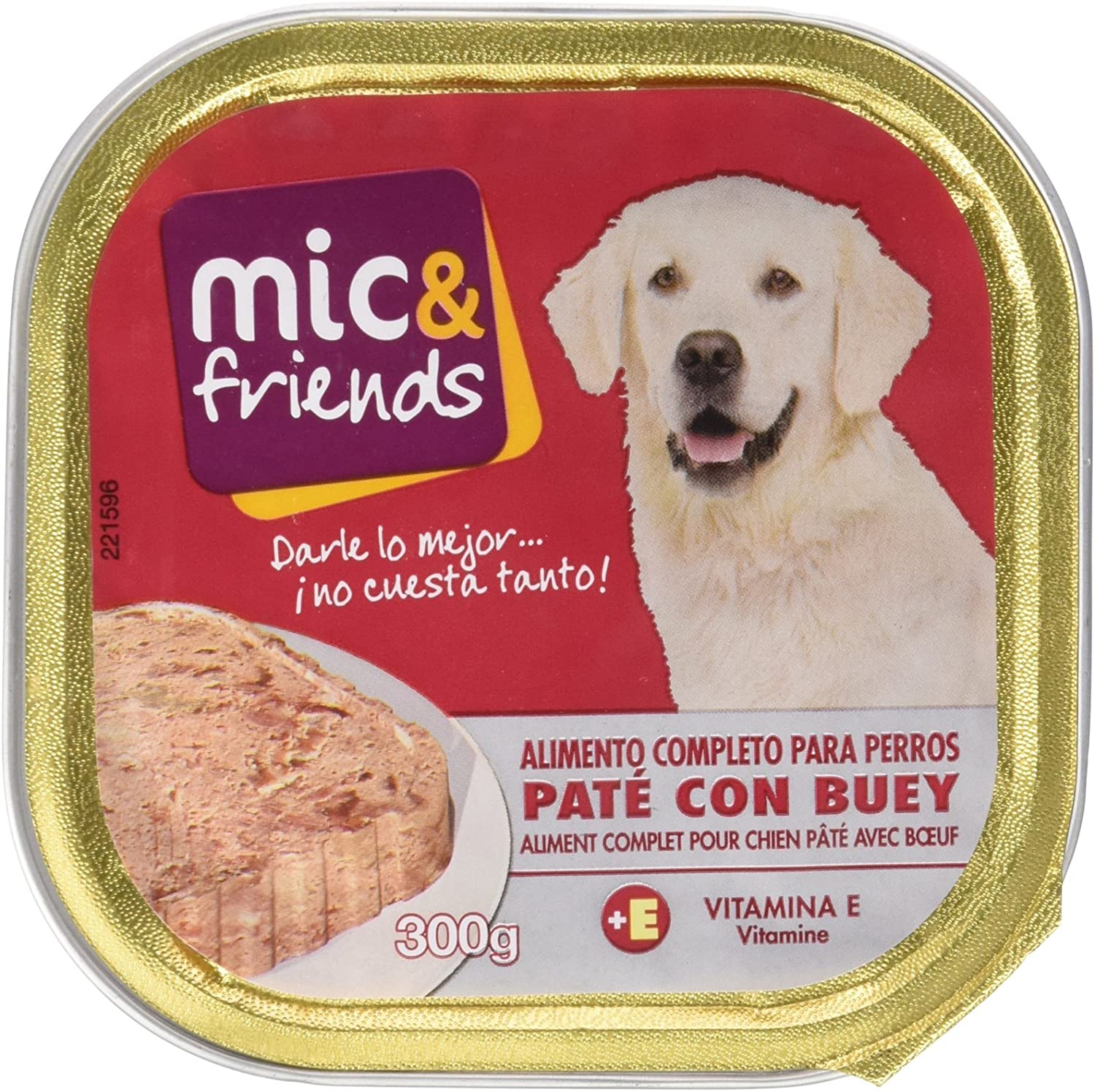  Mic&Friends - Paté Con Buey - Alimento Completo para Perros - 300 g 
