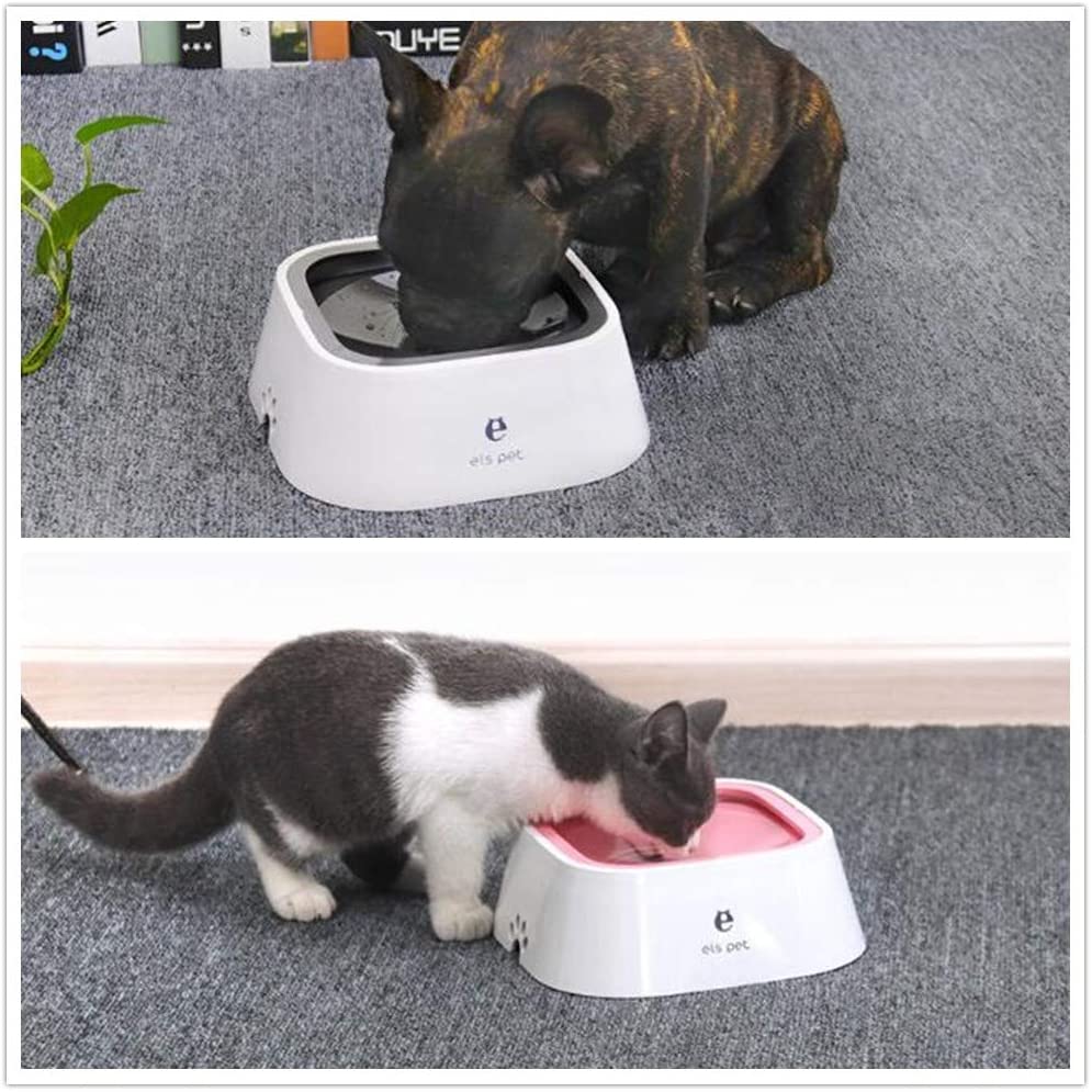  MonsterKill Recipiente de Agua para Perro/Dispensador para Mascota/Bebedero para Gatos - Mantener el Agua Limpia,1.5L (Blanco) 