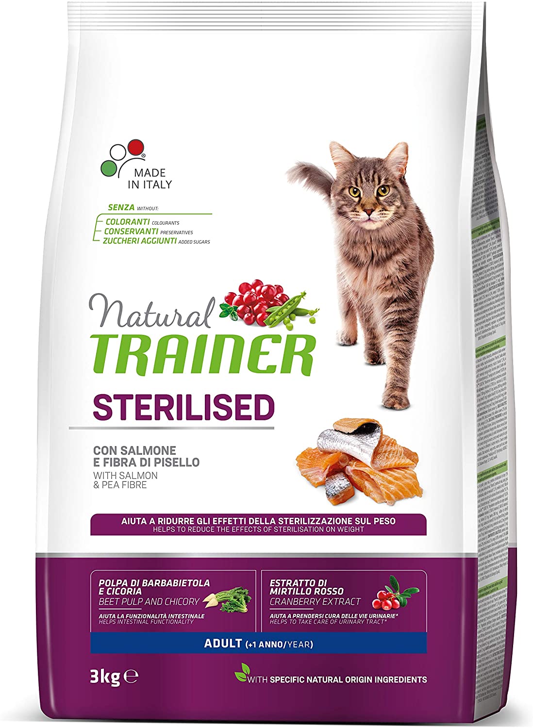  Natural TR. Gato Adult Sterilised Salmón kg. 3 