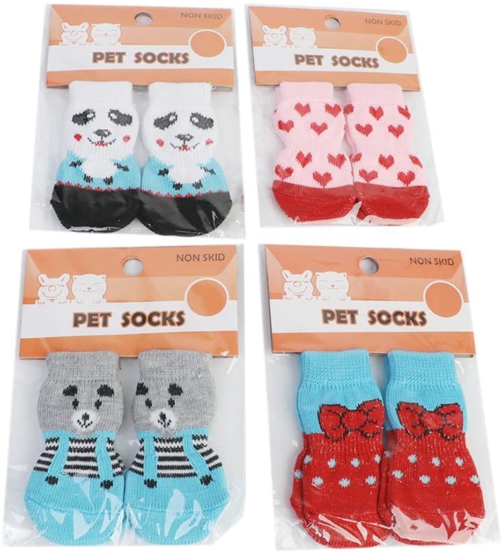  Ndier Lindo patrón de Calcetines para Mascotas Puro Suave algodón Perros Gatos Calcetines Interior del Piso 