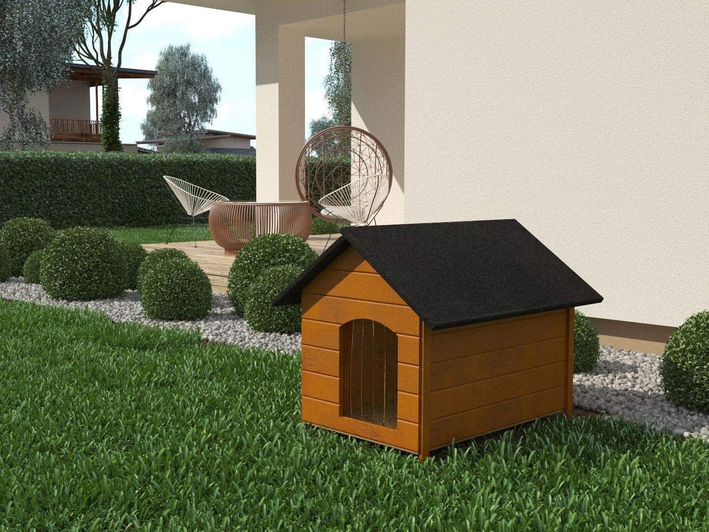  Novamat - Caseta de madera para perros, extra grande, paredes aisladas, resistente a la intemperie, jardín, terraza, diferentes variantes 