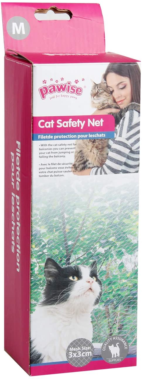  Pawise - Red de protección para Gatos, Transparente 