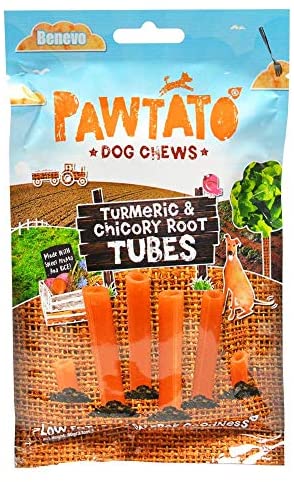  Pawtato Turmeric & Chicory Root Tubes Dog Chews 90g 