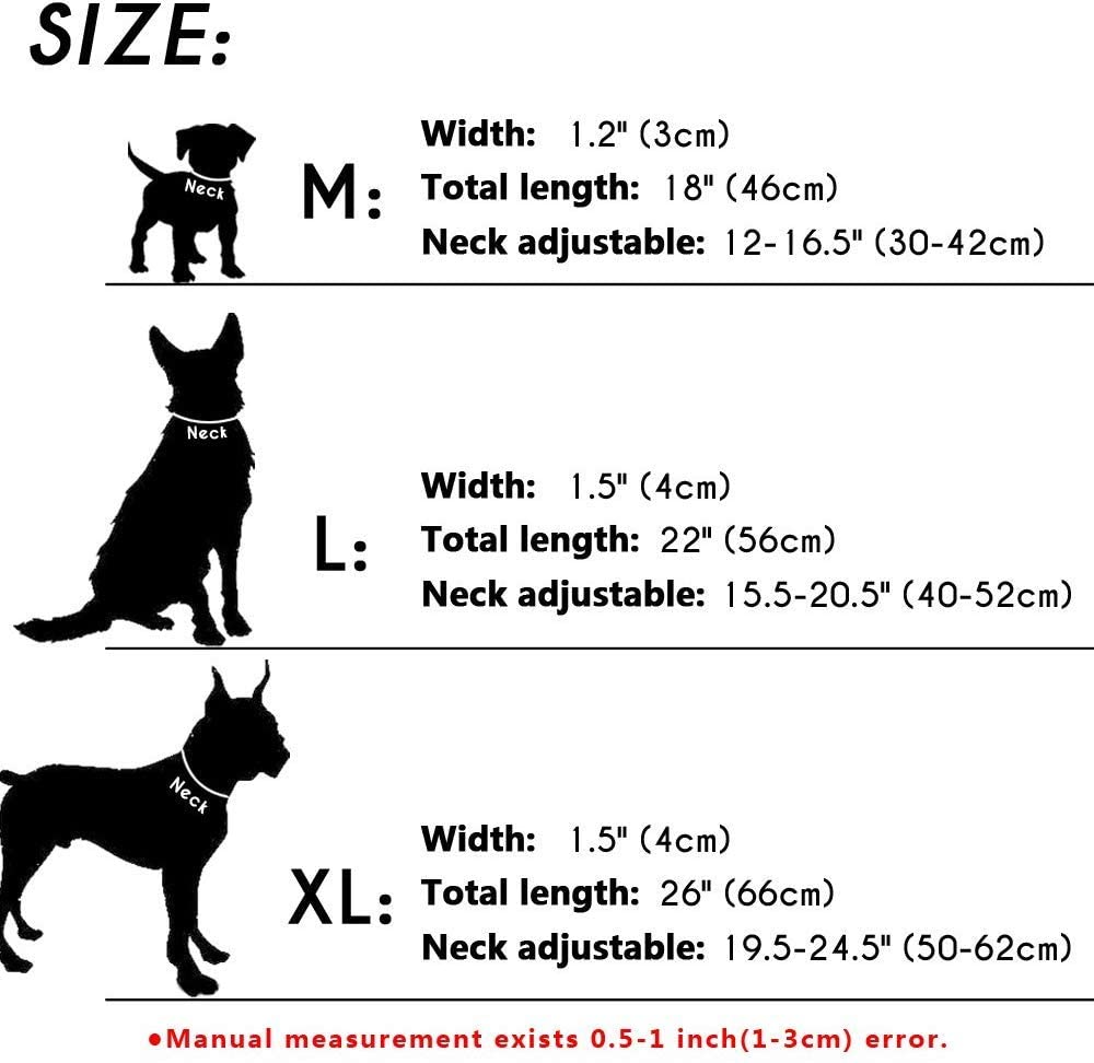  PET ARTIST Collar para Perro con Nombre de Perro Grabado Personalizado de Piel Acolchada para Mascotas, Etiquetas de identificación para Mascotas 