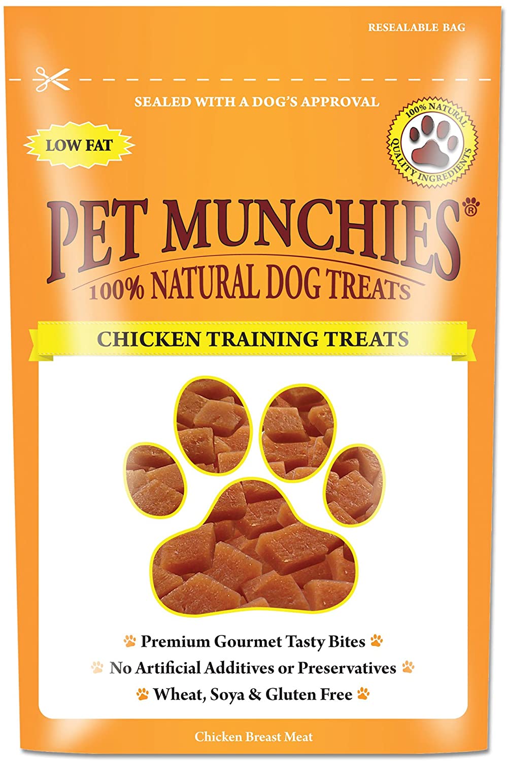  PET MUNCHIES - Paquete de 8 Bolsas de chucherías de Pato para Mascotas, recompensa para adiestramiento. 