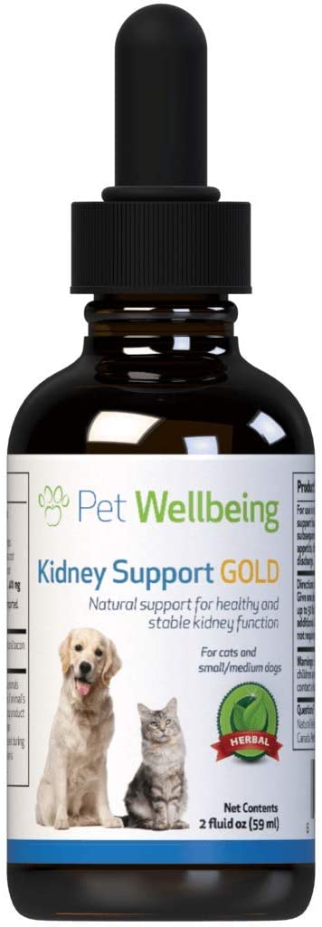  Pet Wellbeing - El Oro del Riñón De Apoyo para Los Gatos - Soporte Natural para La Salud Renal Felino - 2 Oz (59 Ml) 