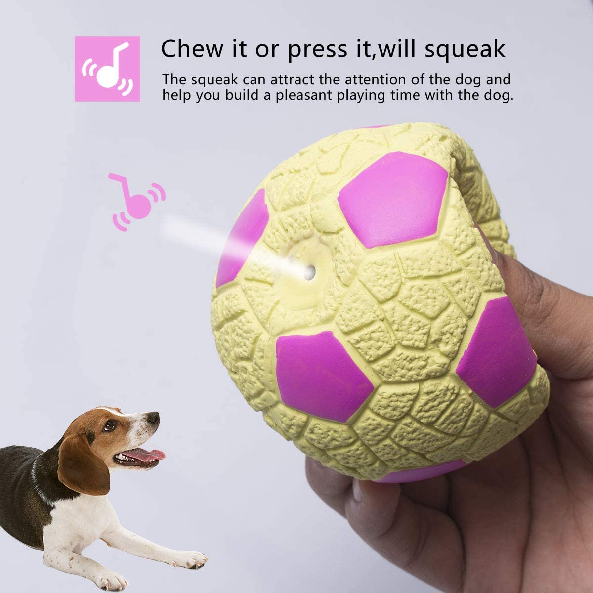  Petper Cw-0046EU - Juguete con sonido de pelota de látex para perros, juguete interactivo para jugar y entrenar 