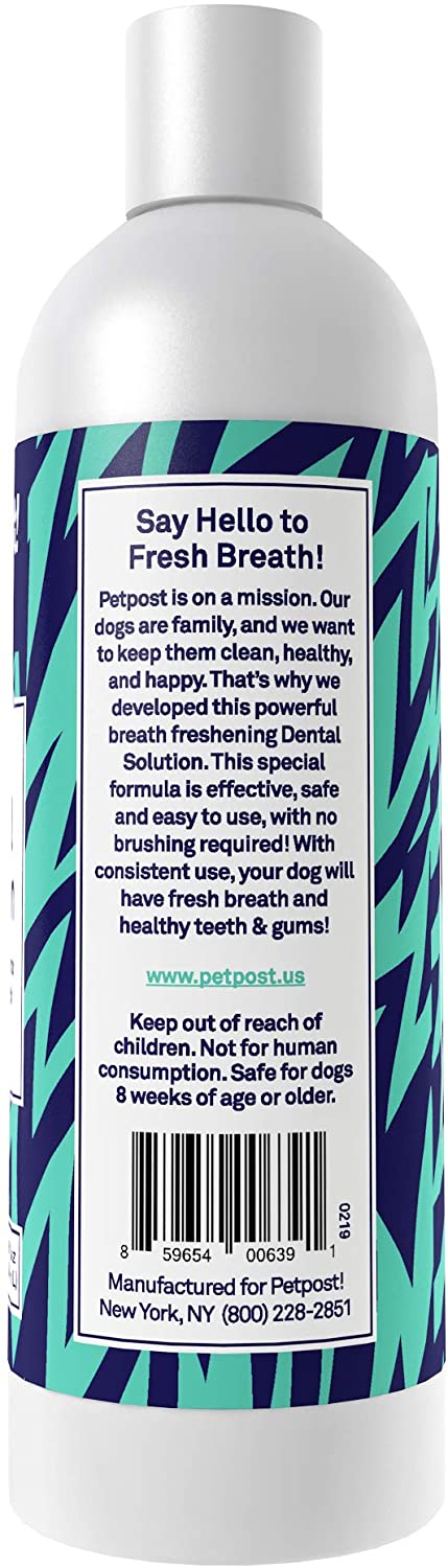  Petpost | Solución Dental para Perros - Aditivo De Agua Que Mata El Mal Aliento - Plaquetas Y Caries Dental - Solución De Limpieza Natural para Los Dientes 