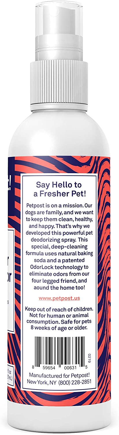  Petpost | Spray eliminador de olores de Mascotas para Perros y Gatos - Desodorante naturalmente Efectivo y aniquilador del Mal Olor - para rociar a su Mascota o en el hogar 