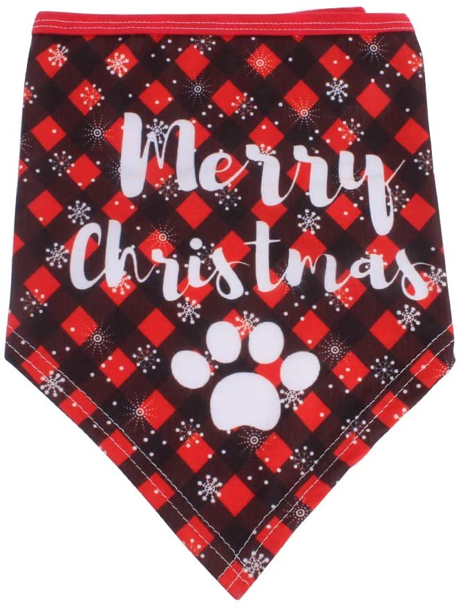  Petyoung Pañuelo de Navidad para Perros, Bufanda Triangular para niñas y niños, Accesorios de Disfraz para Mascotas, decoración de Fiesta de Navidad para Perros pequeños y medianos y Grandes 