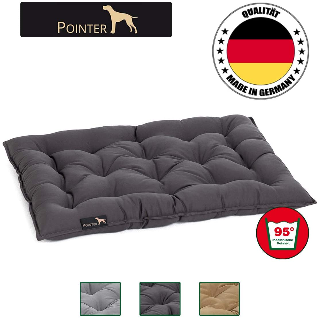  Pointer - Almohada Urban para perro, Cómodo cama/sofa para perros, Cojín para mascotas ortopédico, Colchon para perros pequeños, medianos y grandes-lavable a 95°C en todo-tamaño y color seleccionables 