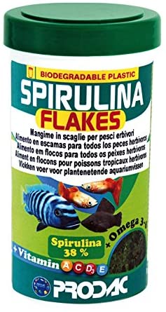  Prodac Spirulina Flakes Para Peces Herbivoros 250ml 50gr 