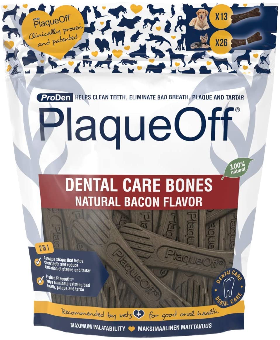  ProDen Plaque Off - Cuidado dental con huesos de bacón natural, 485 g 