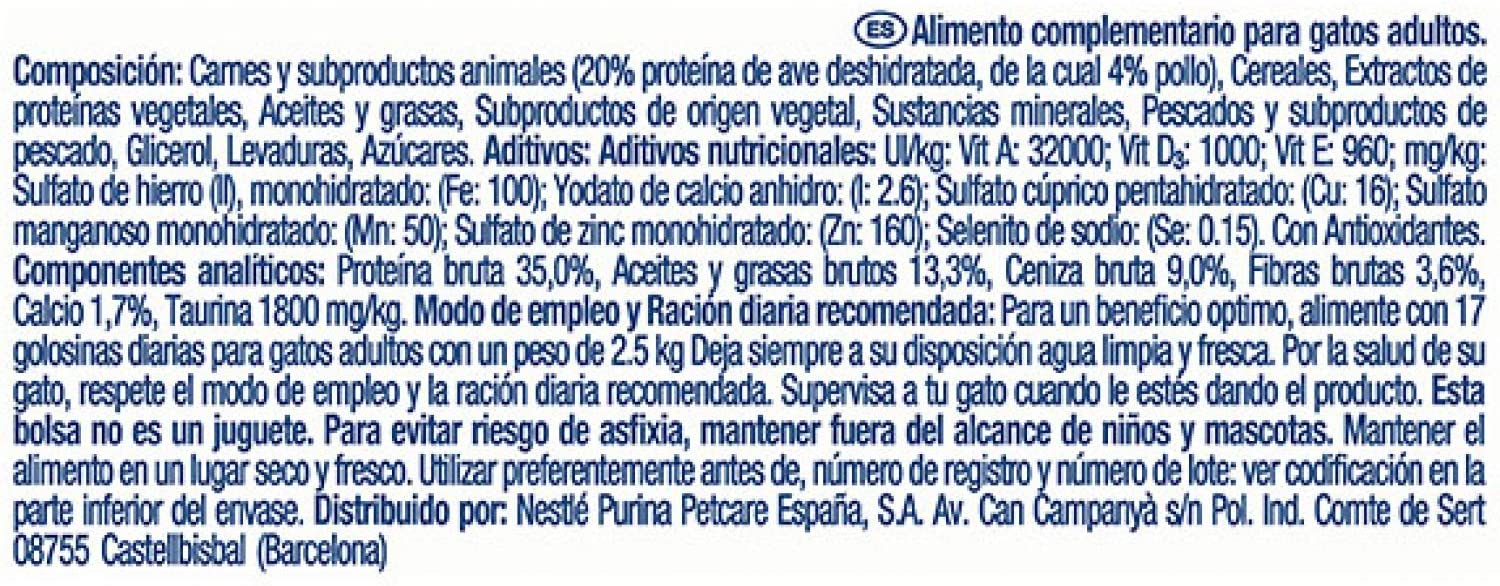  Purina DentaLife Snack Dental para Gato con Sabor a Pollo 8 x 40 g - 1 Pack 