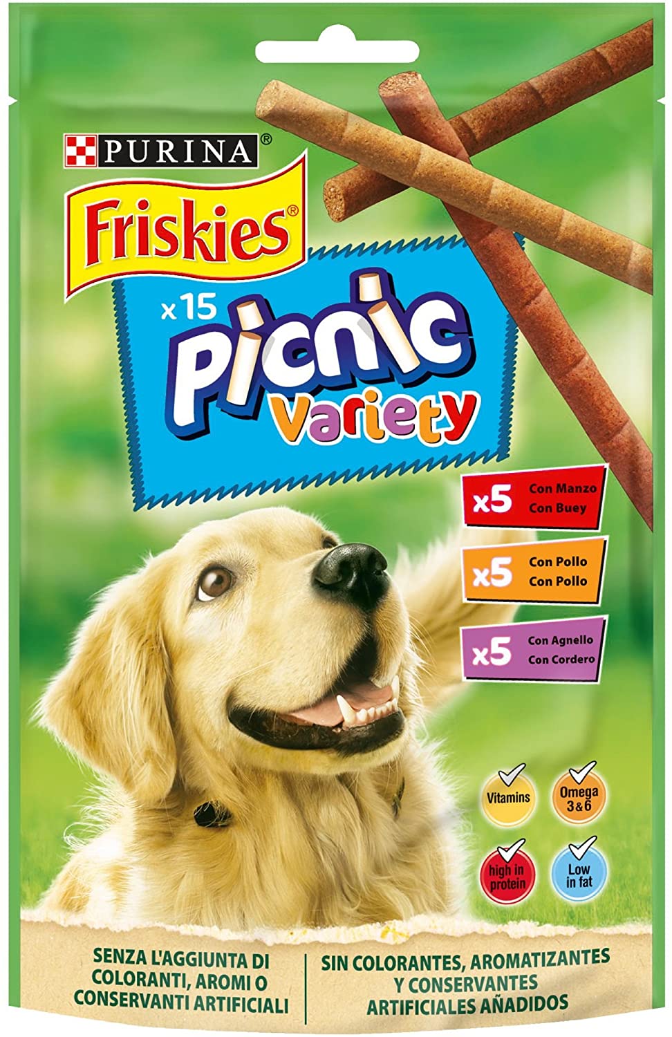  Purina Friskies Picnic Variety golosinas y chuches para perros 8 x 126 g 