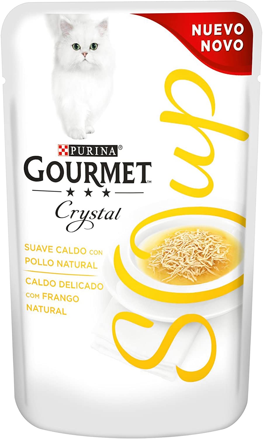  Purina Gourmet Crystal Soup comida para gatos con Pollo Natural y Verduras 32 x 40 g 