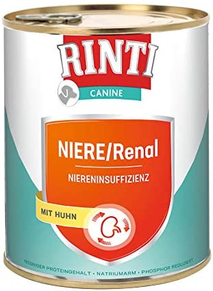  RINTI Canine Riñón/renal Gallina, 6 Pack (6 x 800 g) 