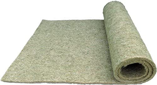  Roedores de alfombra de 100% de Cáñamo, 120 x 50 cm, 10 mm de grosor, Matte adolescente Adecuado como jaula suelo bedeckung por ejemplo para conejos, cobayas, hámster, degus, ratas y otros roedores. 