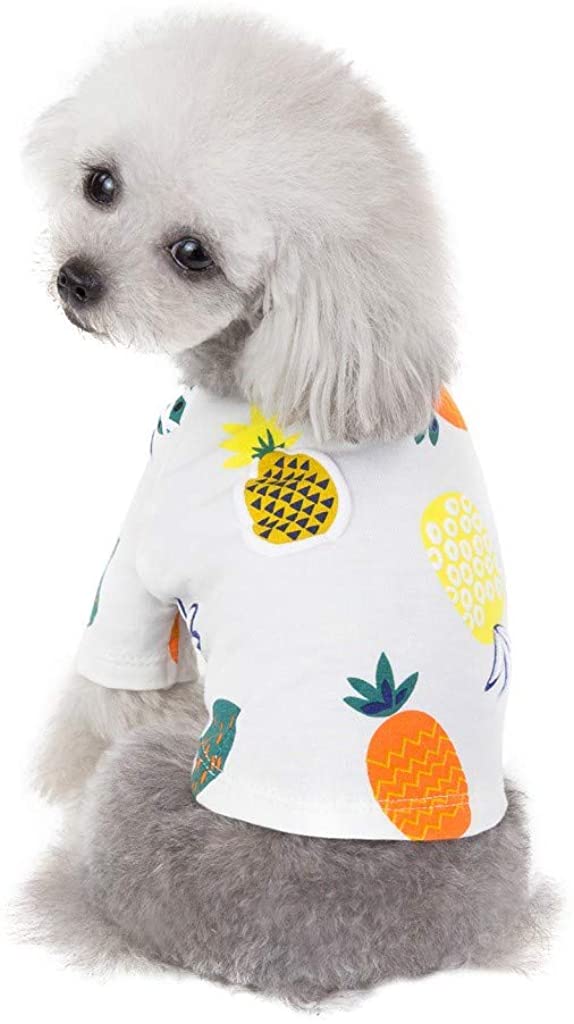  Ropa de Verano para Mascotas, Camiseta de Estampados de PiñA, Lindo Vestido para Perro y Gato, Vestido Princesa, para Pequeños y Medianos Yorkshire Chihuahua 