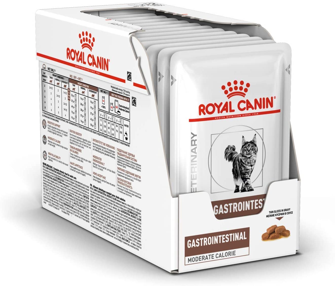  Royal Canin Gastro Intestinal, Alimento Húmedo para Gato, Pack de 12 x 100 g 