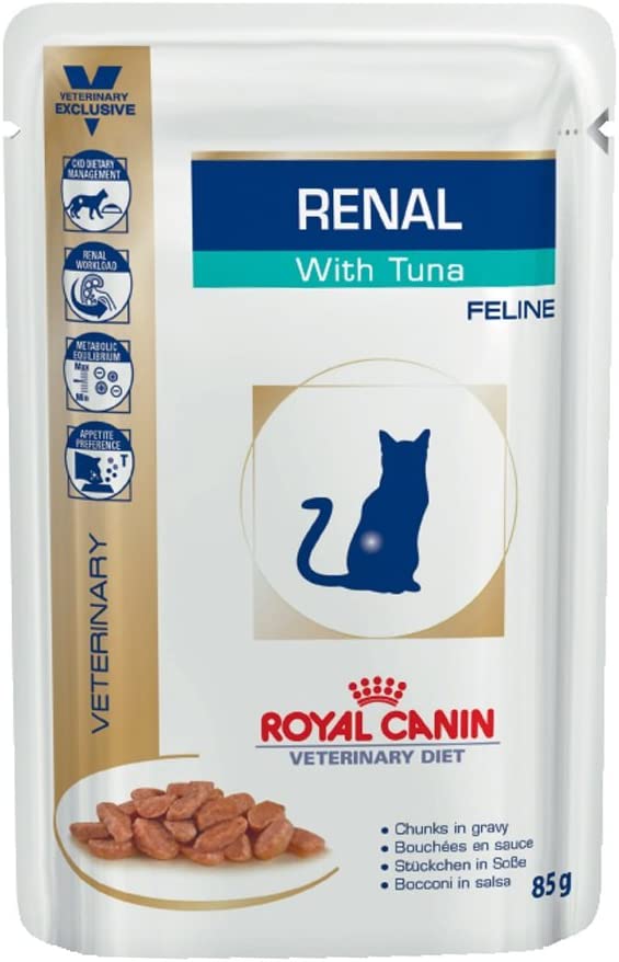  ROYAL CANIN Renal Feline Tuna Comida para Gatos - Paquete de 12 x 85 gr - Total: 1020 gr 