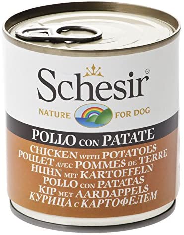  Schesir Dog Gallina con Patatas (Pack de 8, 8 x 285 g) 