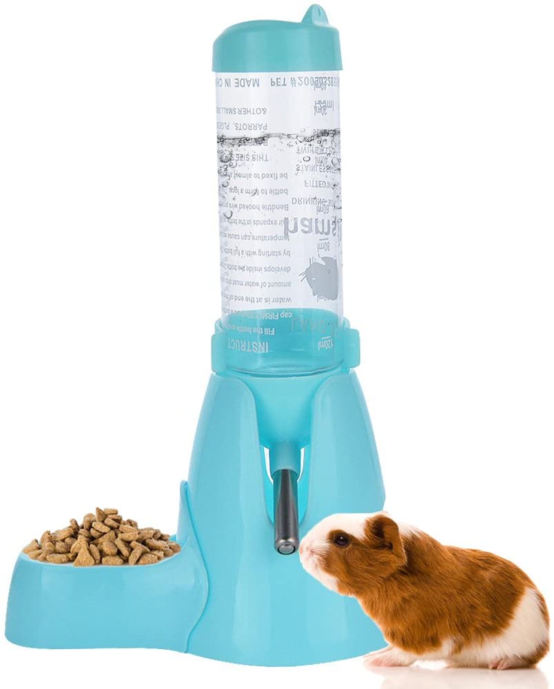  ShareWe Botella de Agua para Animales Dispensador Waterer Automático con Recipiente Tapa para Mascotas Gato Hamsters Ratas Cobayas Hurones Rabbits Conejos Animales pequeños 