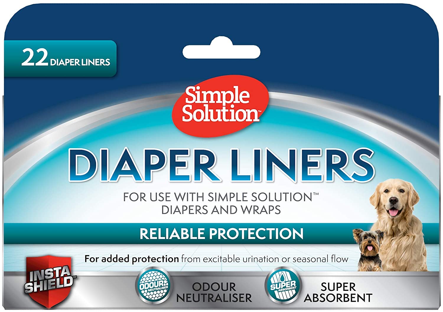  Simple Solution Simple Solution pañales desechables para perro, ultra absorbente, paquete de 22 