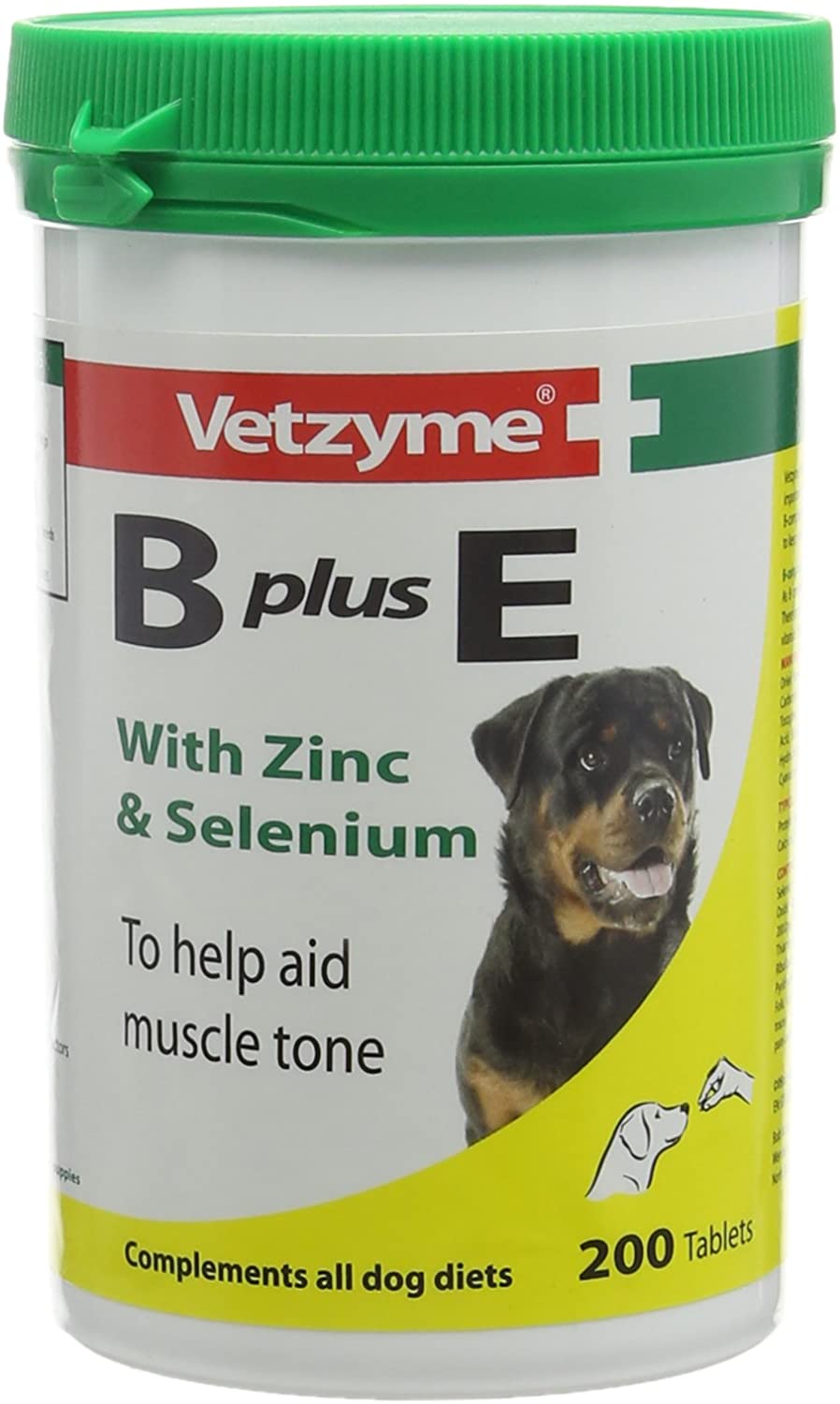  Tabletas Vetzyme B Plus E con zinc y selenio, 200 tabletas 