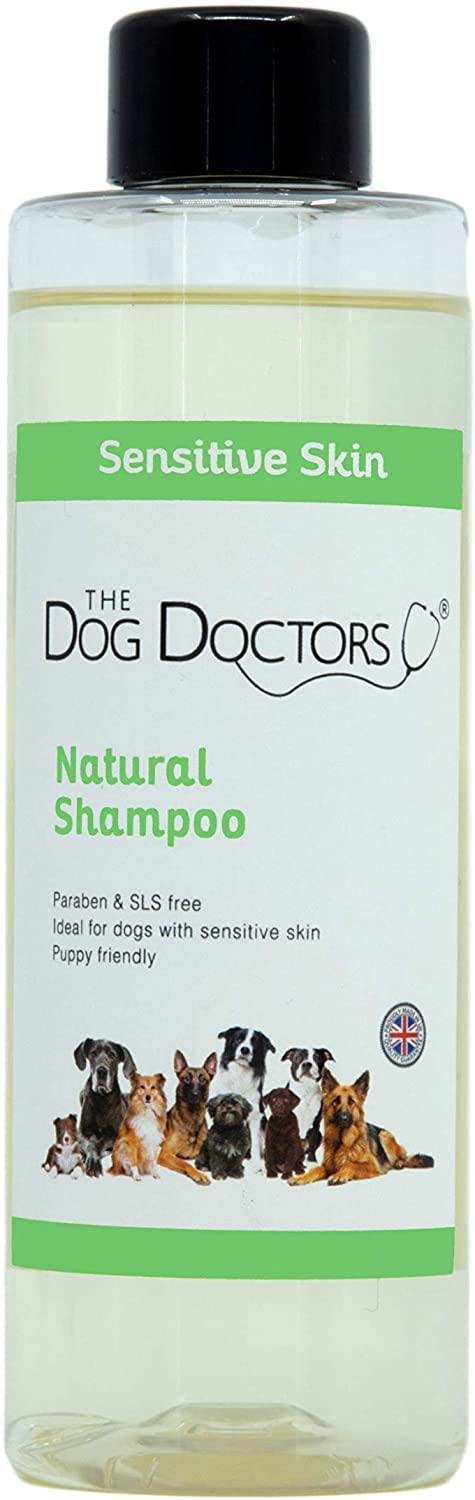  The Dog Doctors - Champú natural, ideal para cachorros o perros con piel sensible o con picor. Libre de Parabenos y Libre de Maltrato. Fabricado en el Reino Unido. 