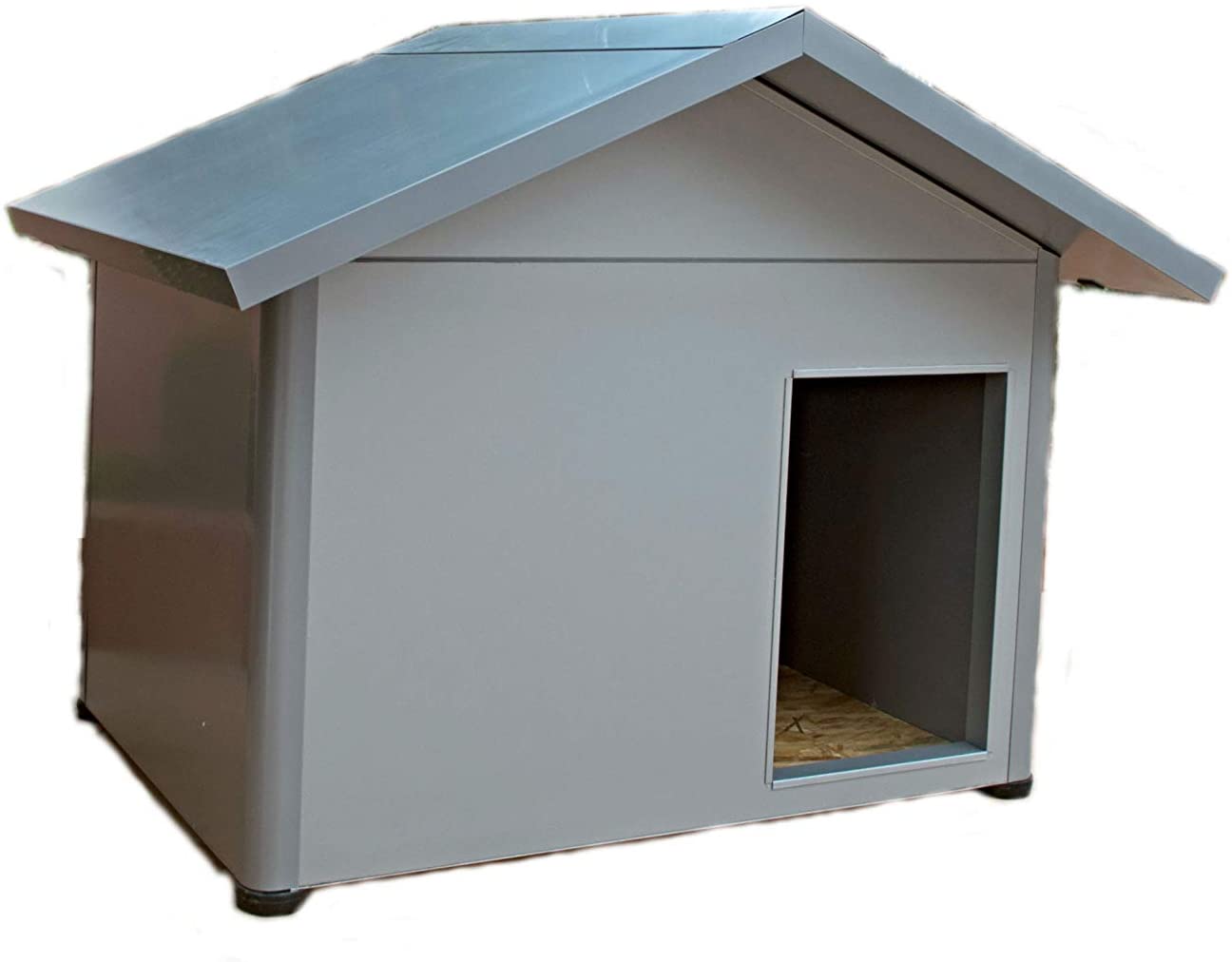  Thermoestank Caseta para Perro con Aislamiento Térmico Gris Metalizado Tamaño Mediano 