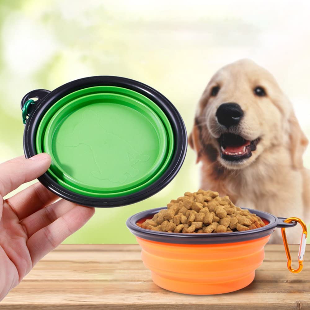  TONVER - Comedero plegable de silicona para perros, para la comida y agua de tus mascotas, suministros para mascotas 