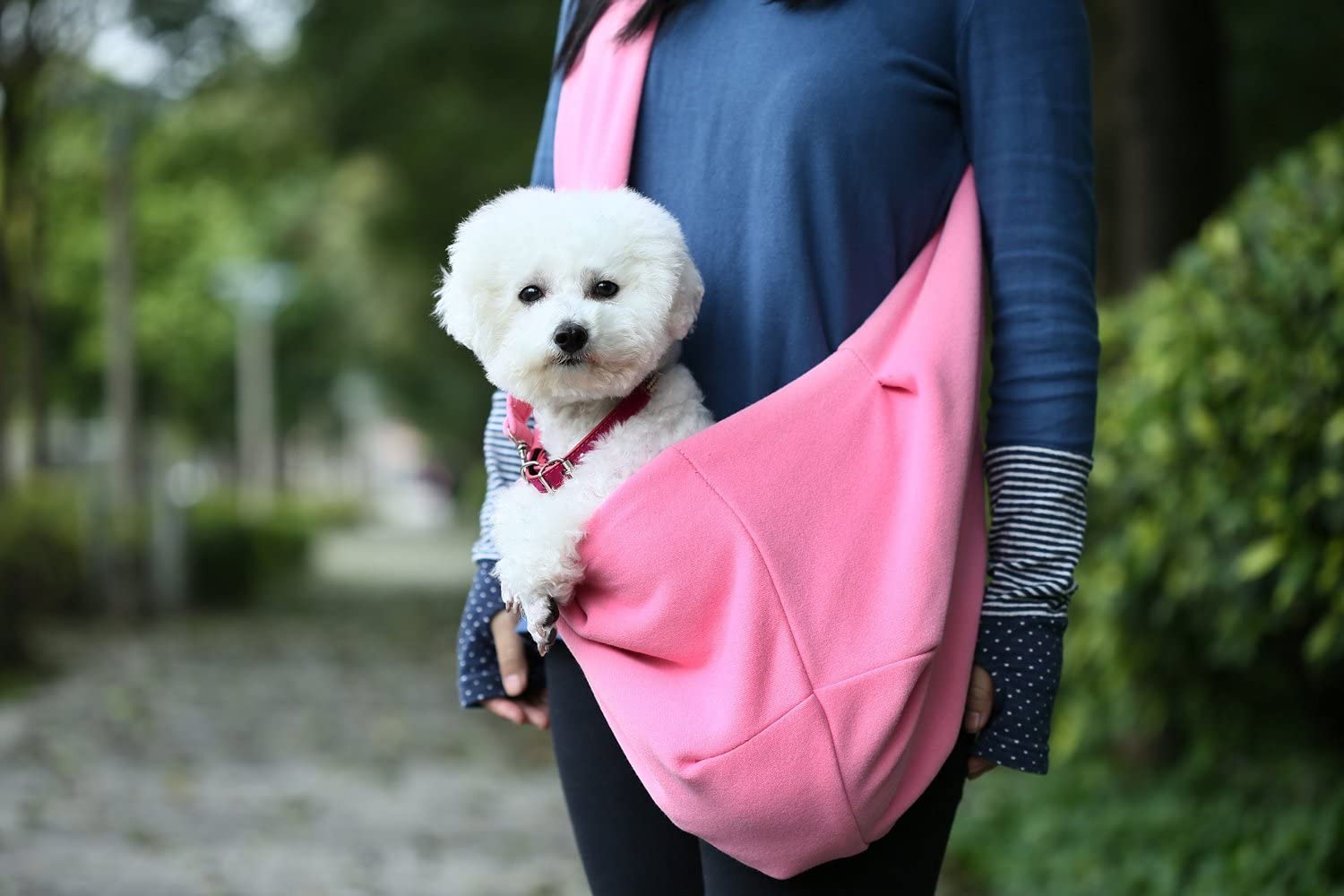  transportín Bolsa de Viaje para Mascotas Bolsa Portador de Perro Bolso de Hombro para Perros Gatos (Rosado) 